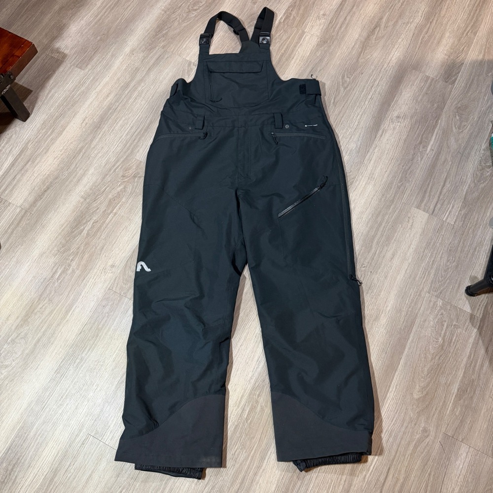 Flylow Snow Bib Pants Mens XXL Black Baker Bib Ski Snowboard Intuitive Fabrics